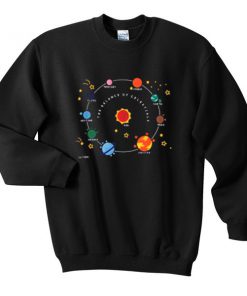 Planets Solar System And Stars Sweatshirt