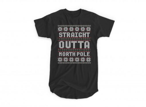 Straight Outta North Pole Christmas T-shirt