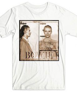 David Bowie Star 1975 Mugshot T-shirt