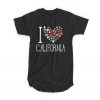 I Love California Colorful T-shirt