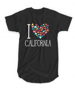 I Love California Colorful T-shirt