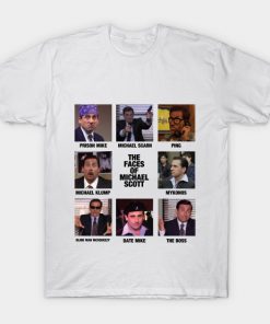 The Faces Of Michael Scott T-shirt