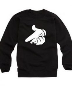 Mickey Mouse Hand Gun Sweatshirt