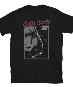 Outer Banks NC Map T-shirt