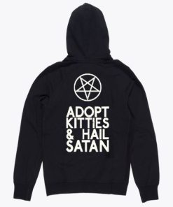 Adopt Kitties & Hail Satan Hoodie