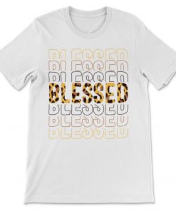 Blessed Leopard Pattern T-shirt