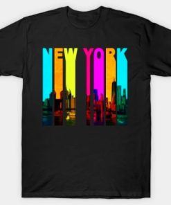 Retro New York Cityscape Skyline T-Shirt