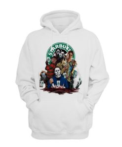 Starbucks Coffee Horror Film Characters Hoodie