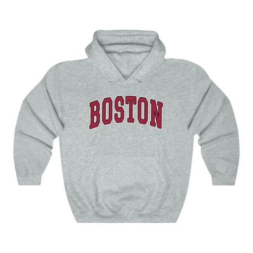 Boston Red College Style Hoodie
