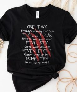 One Two Freddy’s Coming For You Halloween Movies T-shirt