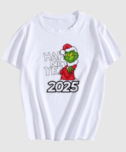 Grinch Santa Happy New Year 2025 T Shirt